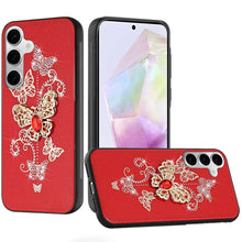 For Samsung A36/A56 Case Rhinestone Bling Decor Glitter Cover + Tempered Glass