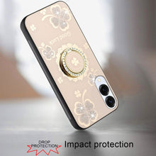 For Samsung S25 Edge Case Rhinestone Bling Decor Glitter Cover + Tempered Glass