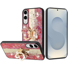 For Samsung S25 Edge Case Rhinestone Bling Decor Glitter Cover + Tempered Glass