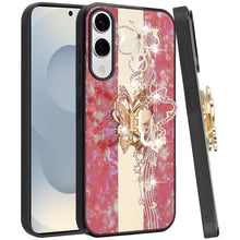 For Samsung S25 Edge Case Rhinestone Bling Decor Glitter Cover + Tempered Glass