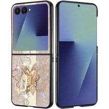 For Samsung Z Flip7 Case Rhinestone Bling Decor Glitter Cover + Tempered Glass