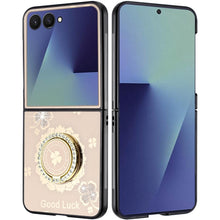 For Samsung Z Flip7 Case Rhinestone Bling Decor Glitter Cover + Tempered Glass