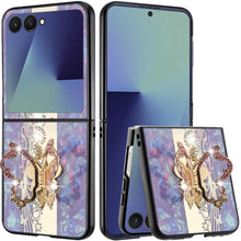 For Samsung Z Flip7 Case Rhinestone Bling Decor Glitter Cover + Tempered Glass