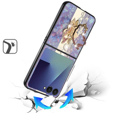 For Samsung Z Flip7 Case Rhinestone Bling Decor Glitter Cover + Tempered Glass