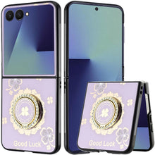 For Samsung Z Flip7 Case Rhinestone Bling Decor Glitter Cover + Tempered Glass