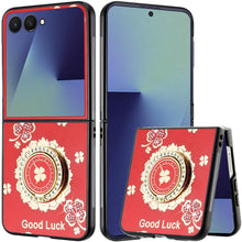 For Samsung Z Flip7 Case Rhinestone Bling Decor Glitter Cover + Tempered Glass