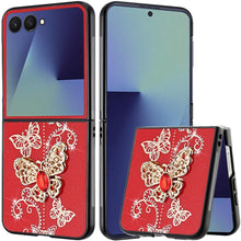 For Samsung Z Flip7 Case Rhinestone Bling Decor Glitter Cover + Tempered Glass