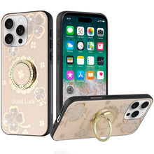For iPhone 16 PRO MAX Case Rhinestone Bling Decor Glitter Cover + Tempered Glass