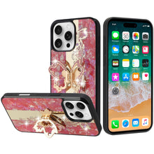 For iPhone 16 PRO MAX Case Rhinestone Bling Decor Glitter Cover + Tempered Glass