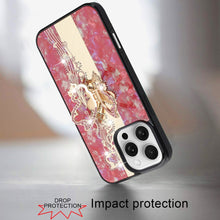 For iPhone 16 PRO MAX Case Rhinestone Bling Decor Glitter Cover + Tempered Glass