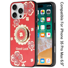 For iPhone 16 PRO MAX Case Rhinestone Bling Decor Glitter Cover + Tempered Glass