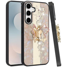 For Samsung S26+ Plus Case Rhinestone Bling Decor Glitter Cover + Tempered Glass