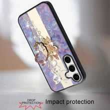 For Samsung S26+ Plus Case Rhinestone Bling Decor Glitter Cover + Tempered Glass
