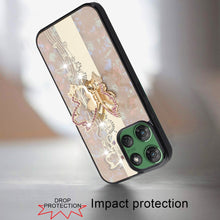 For Moto G Power 2025 Case Diamond Charms Glitter Bling Cover + Tempered Glass