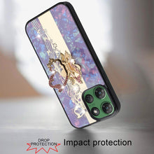 For Moto G Power 2025 Case Diamond Charms Glitter Bling Cover + Tempered Glass