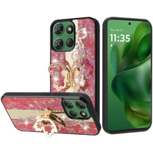 For Moto G Power 2025/26 Case Diamond Charms Glitter Bling Cover +Tempered Glass