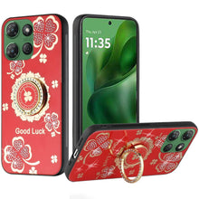 For Moto G Power 2025 Case Diamond Charms Glitter Bling Cover + Tempered Glass