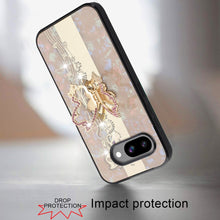 For Google Pixel 9a Case Rhinestone Bling Decor Glitter Cover + Tempered Glass