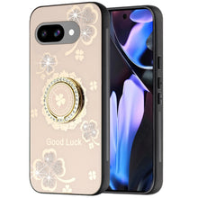 For Google Pixel 9a Case Rhinestone Bling Decor Glitter Cover + Tempered Glass