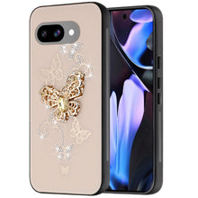 For Google Pixel 9a Case Rhinestone Bling Decor Glitter Cover + Tempered Glass