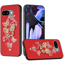 For Google Pixel 9a Case Rhinestone Bling Decor Glitter Cover + Tempered Glass