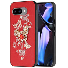For Google Pixel 9a Case Rhinestone Bling Decor Glitter Cover + Tempered Glass