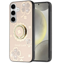 For Samsung S25+/S24+ Case Rhinestone Bling Decor Glitter Cover + Tempered Glass
