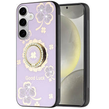For Samsung S25+/S24+ Case Rhinestone Bling Decor Glitter Cover + Tempered Glass