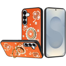 For Samsung S26 6.3" Case Rhinestone Bling Decor Glitter Cover + Tempered Glass