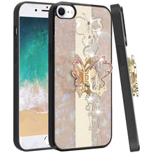 For iPhone 16e Case Rhinestone Bling Decor Glitter Phone Cover + Tempered Glass