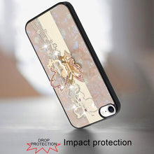 For iPhone 16e Case Rhinestone Bling Decor Glitter Phone Cover + Tempered Glass