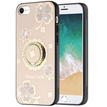 For iPhone 16e Case Rhinestone Bling Decor Glitter Phone Cover + Tempered Glass