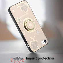 For iPhone 16e Case Rhinestone Bling Decor Glitter Phone Cover + Tempered Glass