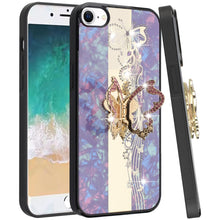 For iPhone 16e Case Rhinestone Bling Decor Glitter Phone Cover + Tempered Glass