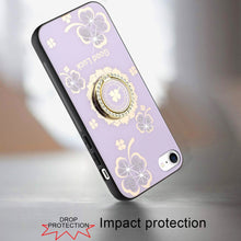 For iPhone 16e Case Rhinestone Bling Decor Glitter Phone Cover + Tempered Glass