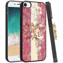 For iPhone 16e Case Rhinestone Bling Decor Glitter Phone Cover + Tempered Glass