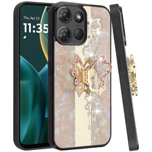 For Moto G Stylus 2025 Case Diamond Charms Glitter Bling Cover + Tempered Glass