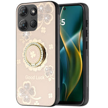 For Moto G Stylus 2025 Case Diamond Charms Glitter Bling Cover + Tempered Glass