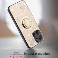 For Moto G Stylus 2025 Case Diamond Charms Glitter Bling Cover + Tempered Glass