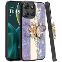 For Moto G Stylus 2025 Case Diamond Charms Glitter Bling Cover + Tempered Glass