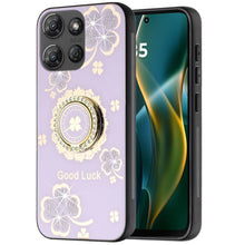 For Moto G Stylus 2025 Case Diamond Charms Glitter Bling Cover + Tempered Glass