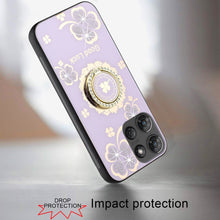 For Moto G Stylus 2025 Case Diamond Charms Glitter Bling Cover + Tempered Glass