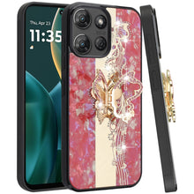 For Moto G Stylus 2025 Case Diamond Charms Glitter Bling Cover + Tempered Glass