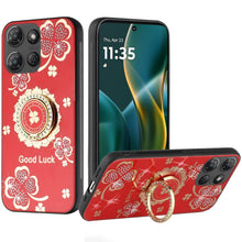 For Moto G Stylus 2025 Case Diamond Charms Glitter Bling Cover + Tempered Glass