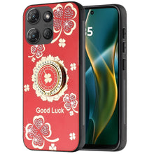 For Moto G Stylus 2025 Case Diamond Charms Glitter Bling Cover + Tempered Glass