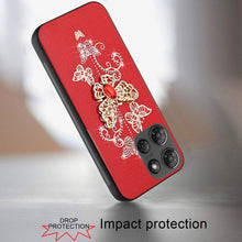 For Moto G Stylus 2025 Case Diamond Charms Glitter Bling Cover + Tempered Glass