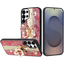 For Samsung S26 Ultra Case Rhinestone Bling Decor Glitter Cover + Tempered Glass