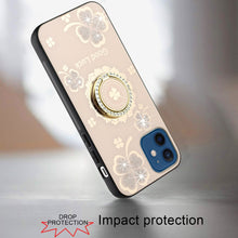 For iPhone 12/12 Pro Case Rhinestone Bling Decor Glitter Cover + Tempered Glass