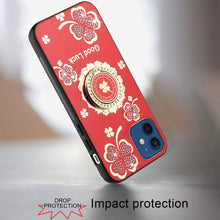 For iPhone 12/12 Pro Case Rhinestone Bling Decor Glitter Cover + Tempered Glass