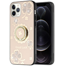 For iPhone 12 Pro Max Case Rhinestone Bling Decor Glitter Cover + Tempered Glass